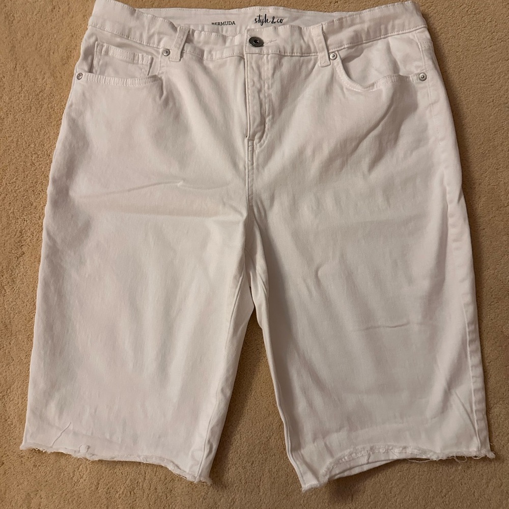 Style & Co. White Women's Bermuda Shorts